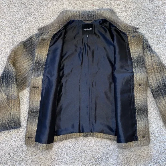 Madewell Kenwick Jacket in Plaid Brown Tan Size Medium - Picture 6 of 12